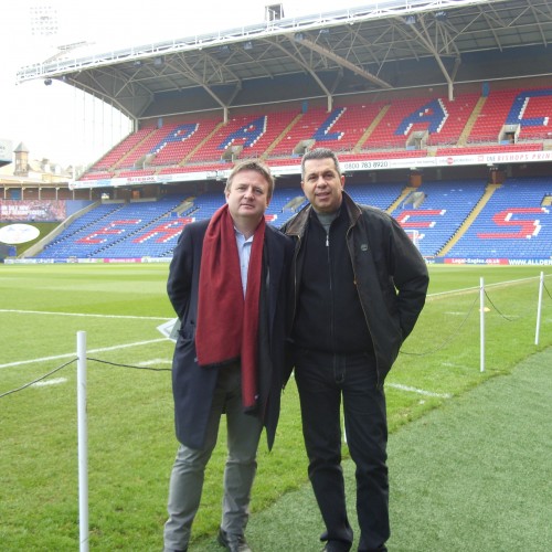 Crystal Palace Başkanı Stephen Browett ile birlikte Aralık 2012